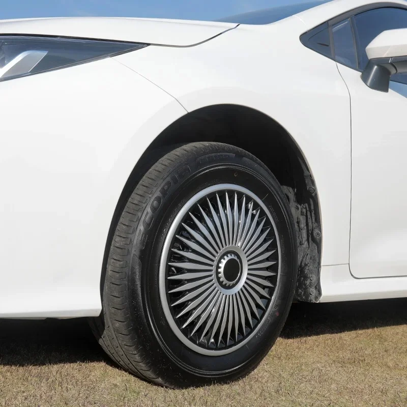High Quality 4PCS 15 Inch Blade Style Silver Black Steel Wheel Hubcap Replacement Accessories for R15