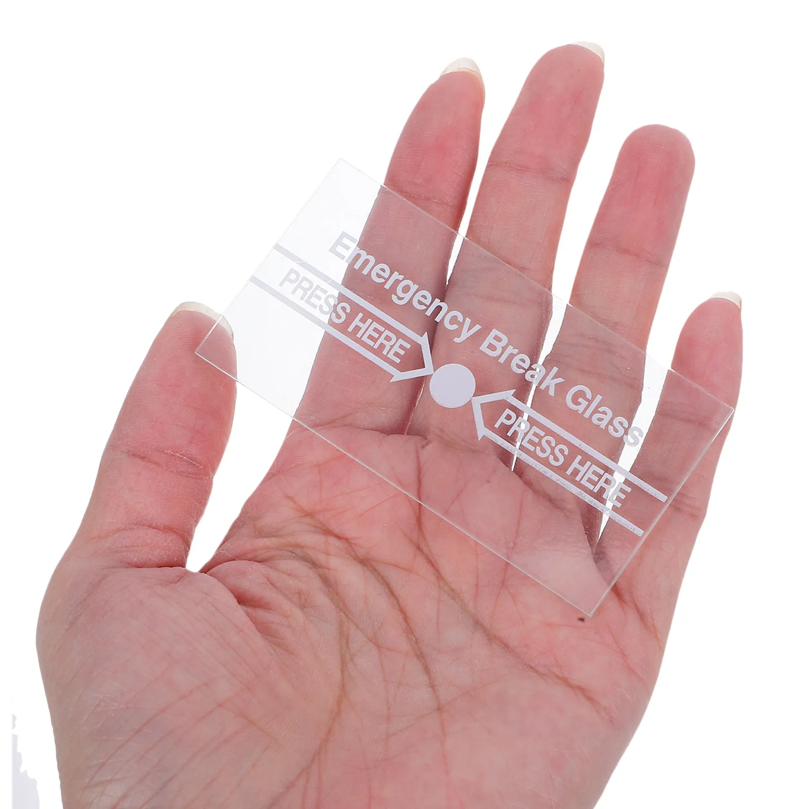 

6Pcs Fire Alarm Break Glass Protective Cover Clear Manual Call Point Glass Replacement Emergency Station Heat Resistant Switch