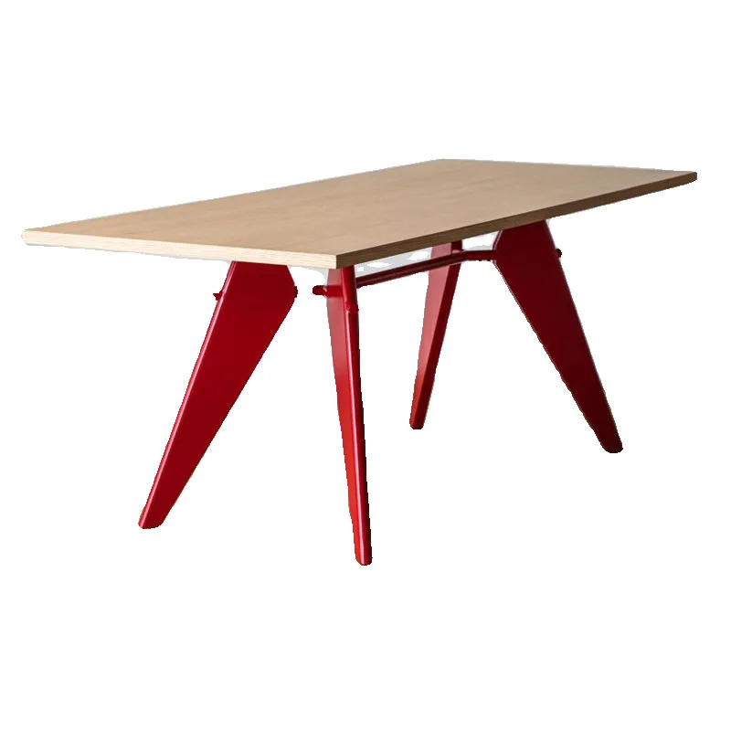 

Medieval wabi-sabi wind solid wood dining table creative negotiation table simple modern desk personalized design