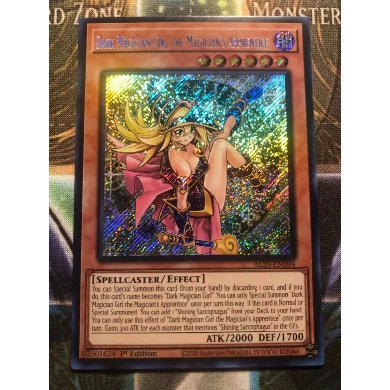 

Официальная карта Yugioh Konami Unce Asian English ALIN-AE004 Dark Magician Girl The Magician's Pupentice Secret Rare