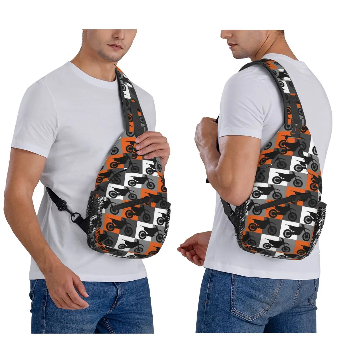 

Race Enduro Cross Motocross Bitumen Bike Dirt MX Chest Bag Men Sling Crossbody Backpack Chest Bag Traveling Daypack Shoulder Bag
