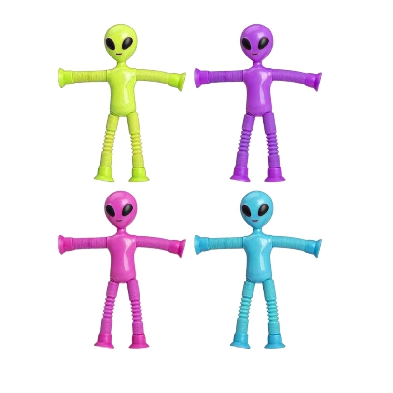 Telescopische zuignap Alien Toy Cartoon puzzel zuignap Interactief decompressiespeelgoed voor ouders en kinderen