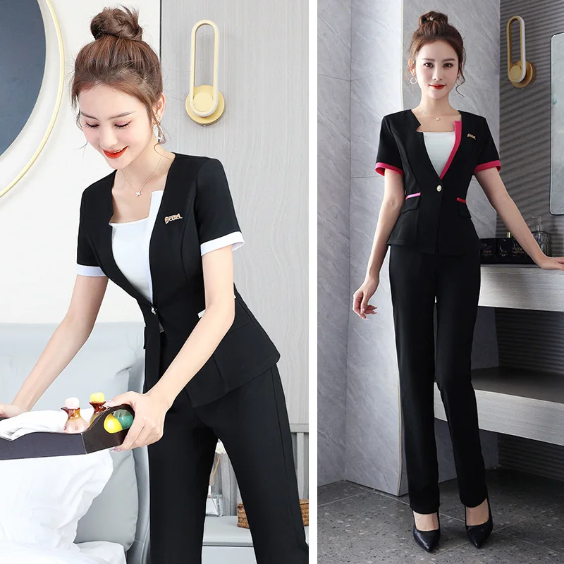 Beauty Salon Spa Uniform For Woman Sexy Restaurant Waiter Clothes Esthetic Desk Hotel Massage Nail Beautician Cafe Work Outfit
