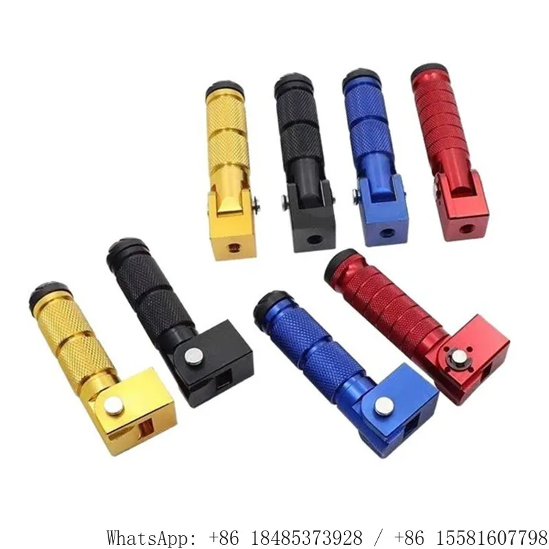 Aluminum CNC Folding Foot Pegs Rear Front Footrest Pedals for Modified Motorcycle Scooter Electric Bike Accessories