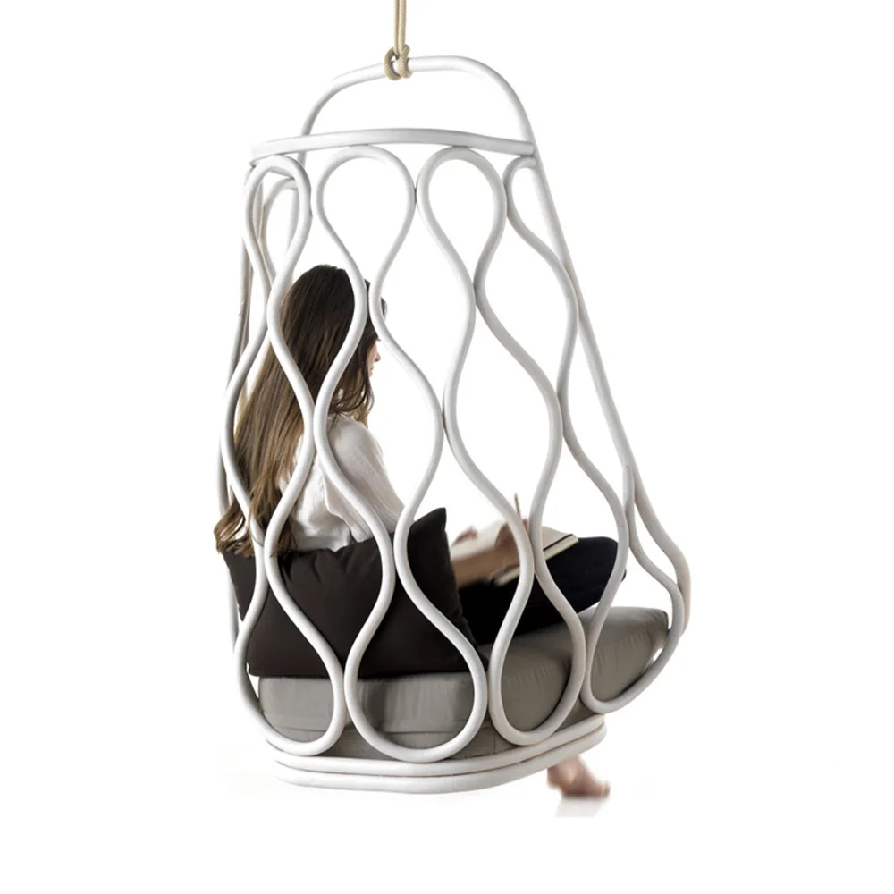 

Outdoor swing hanging basket chair bird's nest rattan chair indoor lazy rocking chair courtyard balcony leisure hanging