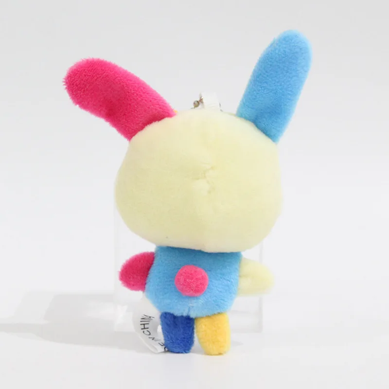 Porte-clés en peluche lapin fleur, Style japonais Kawaii, pendentif lapin coloré, décoration, sac à dos mignon, ornement suspendu, cadeau pour filles