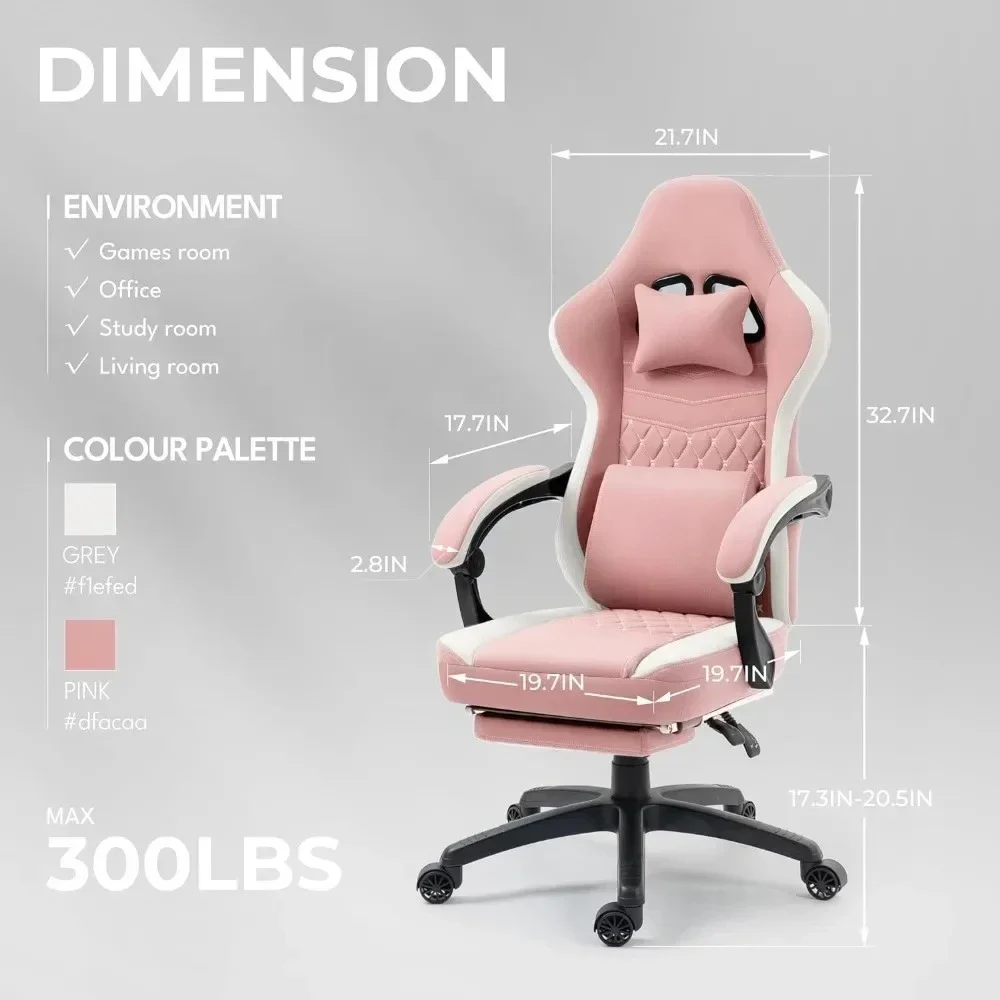 Office Chair Breathable Fabric Computer Chair with Pocket Spring Pad, Comfortable Office Chair with Gel Pad and Storage Bag