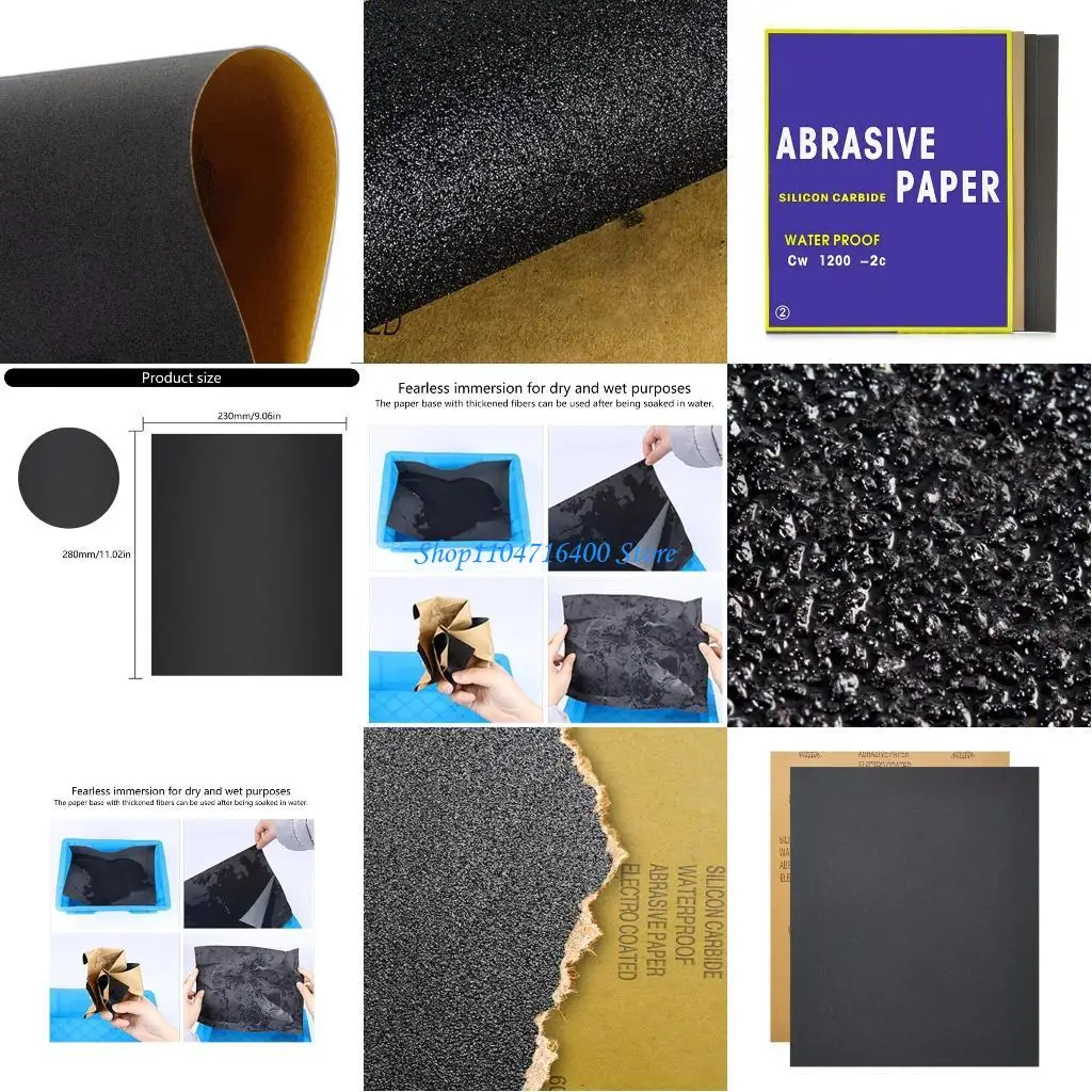 ورق صنفرة للسيارات والأعمال الخشبية y1gd، يتحمل الماء، حبيبات متعددة للحصول على لمسة نهائية فائقة #1
