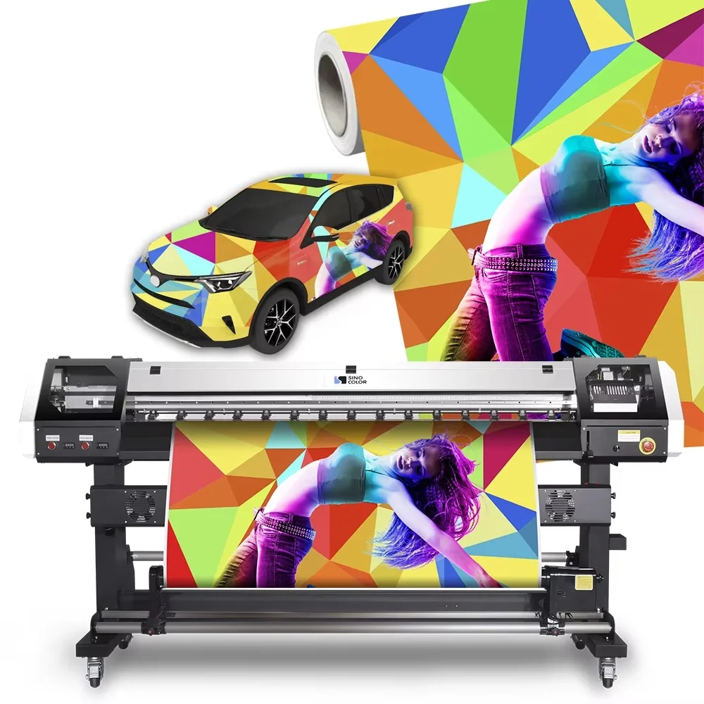 Impresora de Gran Formato Sino Color de 1.6m (5 pies) con Cabezal F1080/i3200, Impresora de Vinilo para Pancartas Flexibles con Tinta Eco Solvente, Impresora de Visión Unidireccional