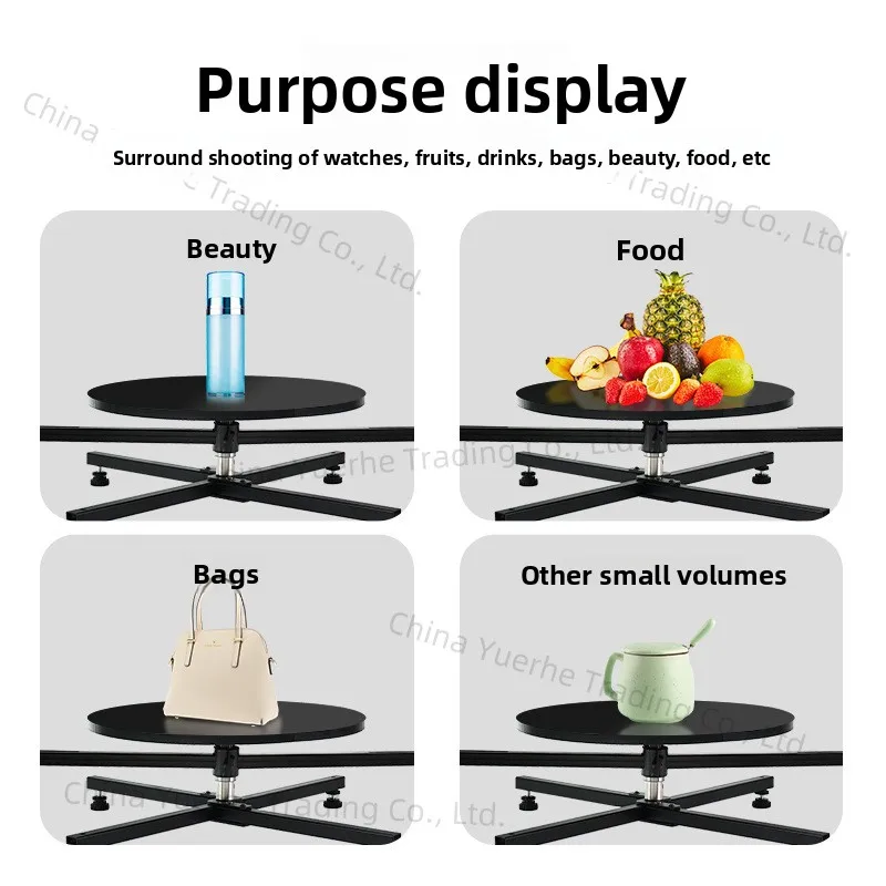 

Вращающийся стол для стрельбы натюрморта, 360° ° вращающееся съемное оборудование на основном изображении, складное для регулировки угла