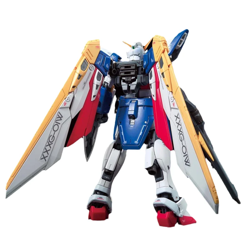 จุดจัดส่งโดยตรง Bandai ต้นฉบับอะนิเมะสะสม GUNDAM รุ่น RG 1/144 WING GUNDAM Action Figure ประกอบของเล่นสําหรับเด็ก