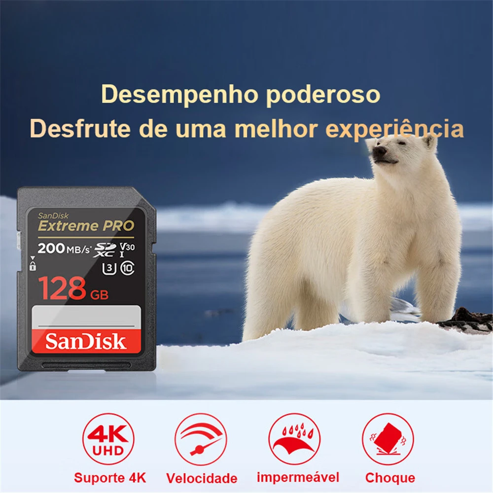 الأصلي SD المتطرفة PRO قراءة عالية السرعة حتى 200 برميل/الثانية بطاقة الذاكرة U3 4K UHD فيديو C10 V30 SDHC SDXC UHS-I بطاقات لكاميرا SLR