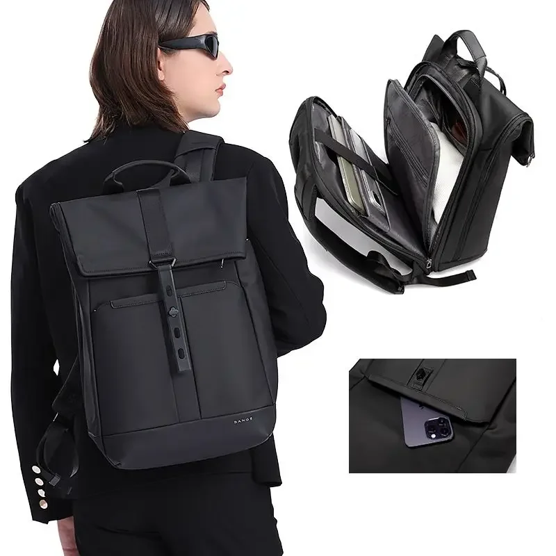 Bange 15,6 inch Laptop Kabinen rucksack Männer wasserdichte Reisetasche mit mehreren Fächern schwarzer Rucksack für Männer und Frauen geeignet