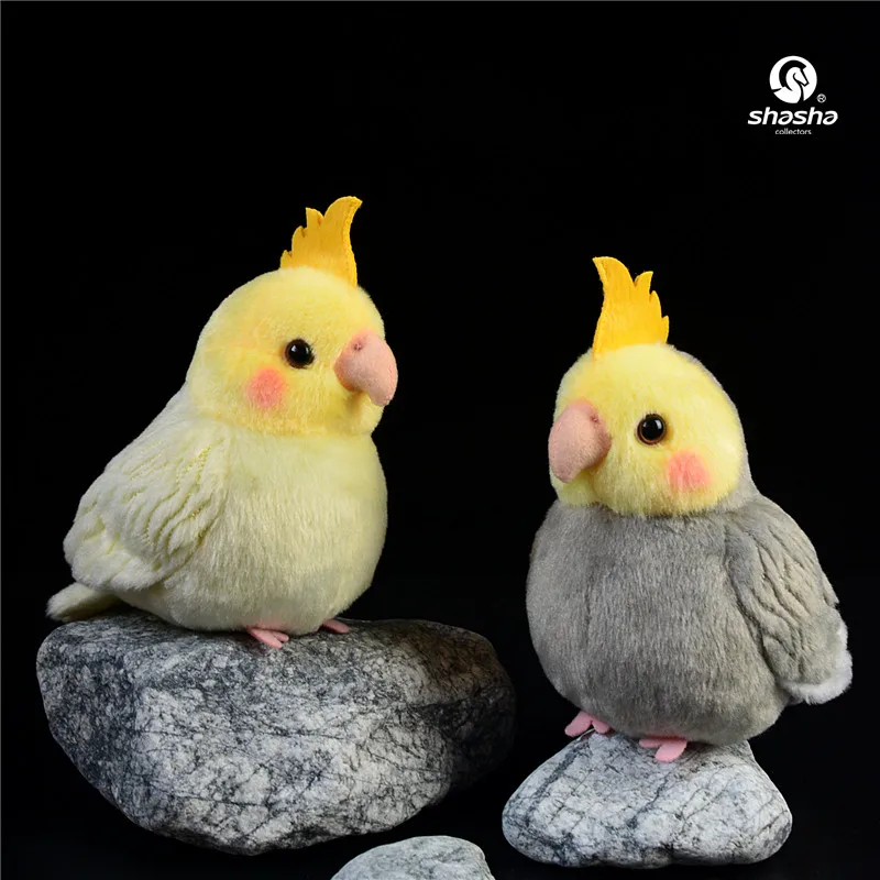H125mm Cute Yellow Cockatiel Plush Toy Stress-Relief Parrot Plush PP Cotton Friend Birthday Gift