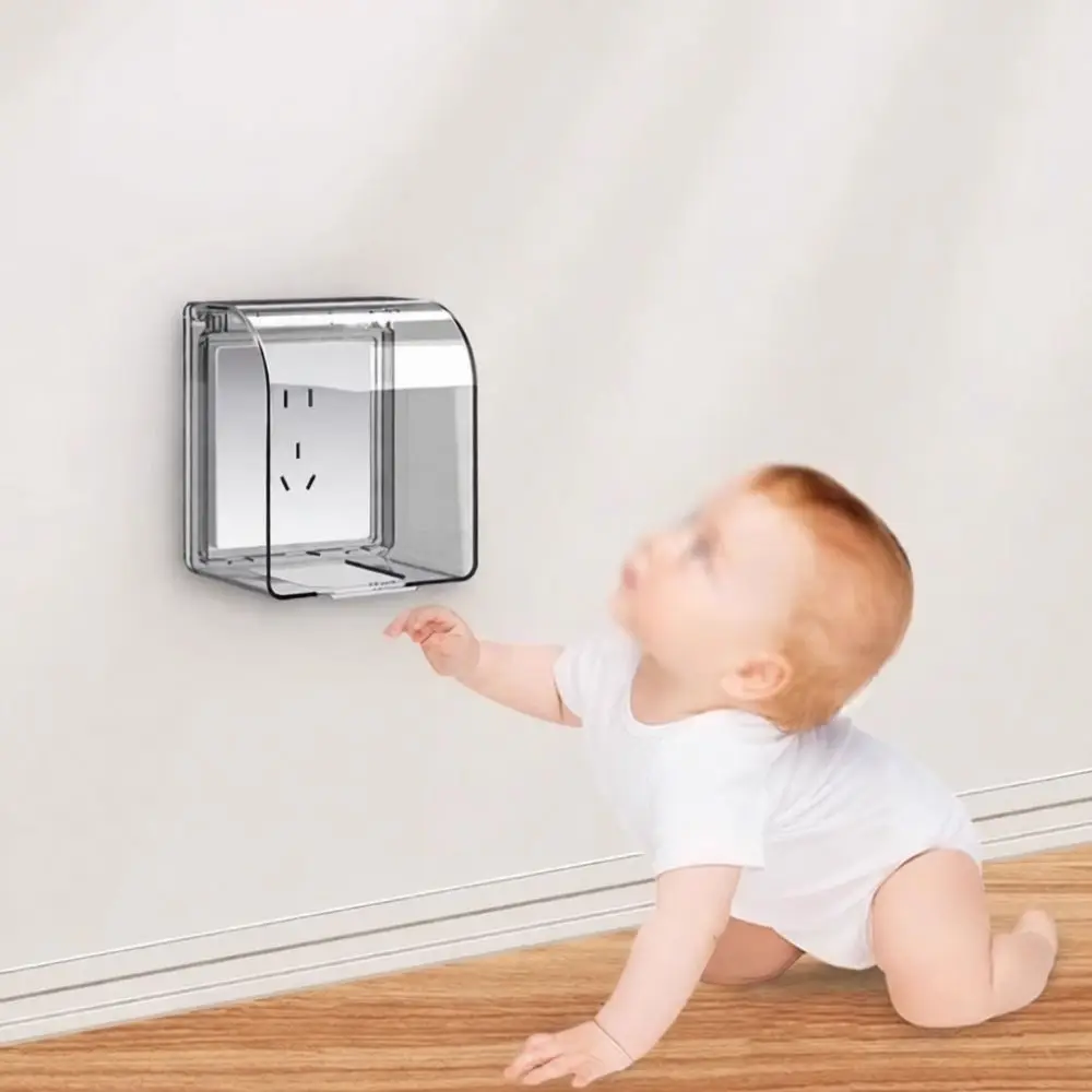 Bathroom Outlet Waterproof Guard Universal Electrical Plug Protective Case Splash Proof Box For Heater Cover