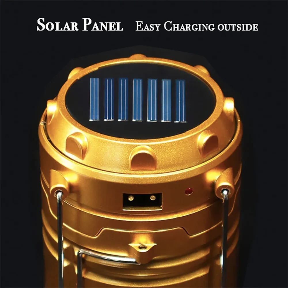 Solar Multifunctional Outdoor Camping Light 4-in-1 USB Charging Lantern LED Flashlight Lighting Lantern Suitable For Outdoor Cam