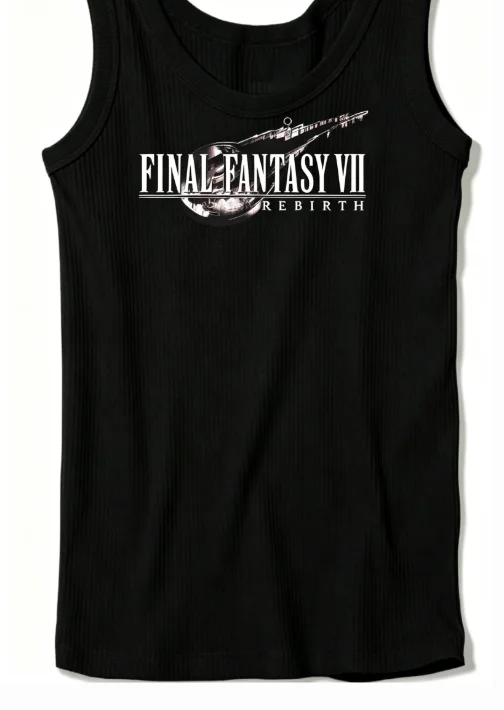 Final Fantasy Ribbed Tank Streetwear Anime Lover New Model personality Clothes Year round clothing Unisex high quality Couples