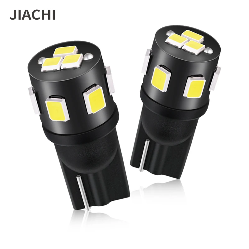 

JIACHI 100PCS Wholesale W5W Super Bright For T10 Auto Car Led Lights 9SMD 2835Chip 168 Trunk Lamp Bulb 194 501 High Power DC12V