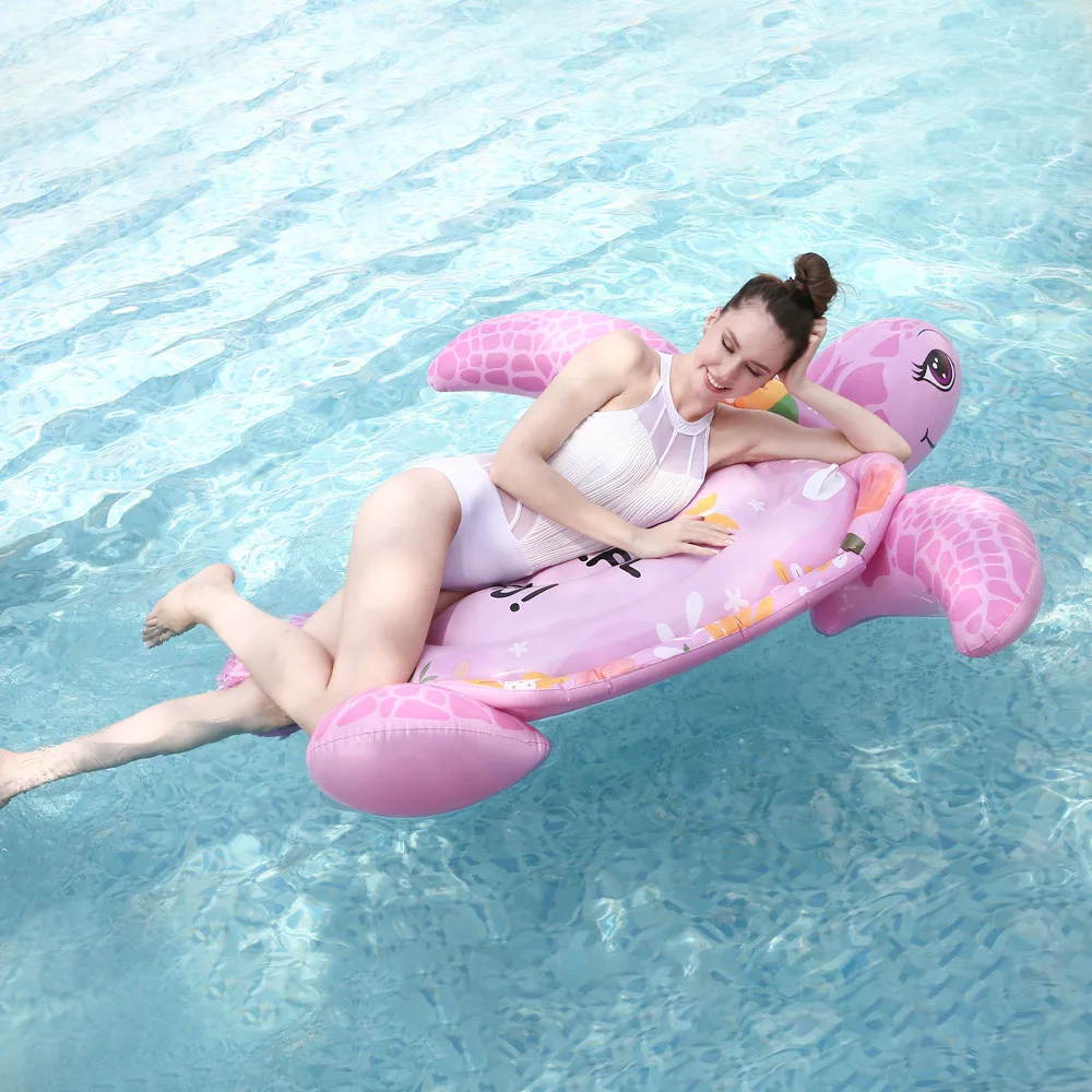 Rosa Meeres schildkröte aufblasbare Pool Float Tier Pool Spielzeug für Kinder Mädchen Pool Floß Lounge Fahrt auf Schwimm party Spielzeug Spaß Strand