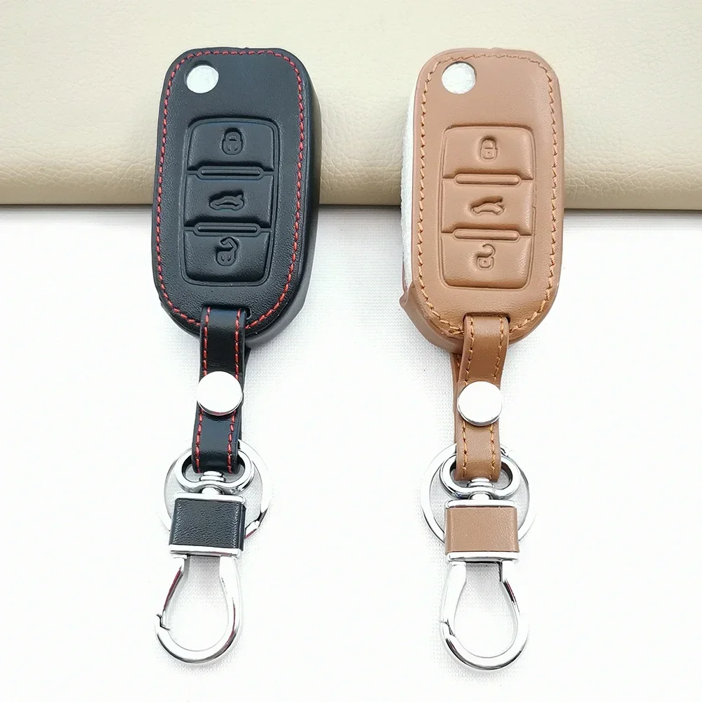 

Hot Sale Leather Car Key Cover Case for Volkswagen for VW Bora Polo Tiguan Jetta Passat B5 B6 B7 Golf Beetle for Skoda Octavia