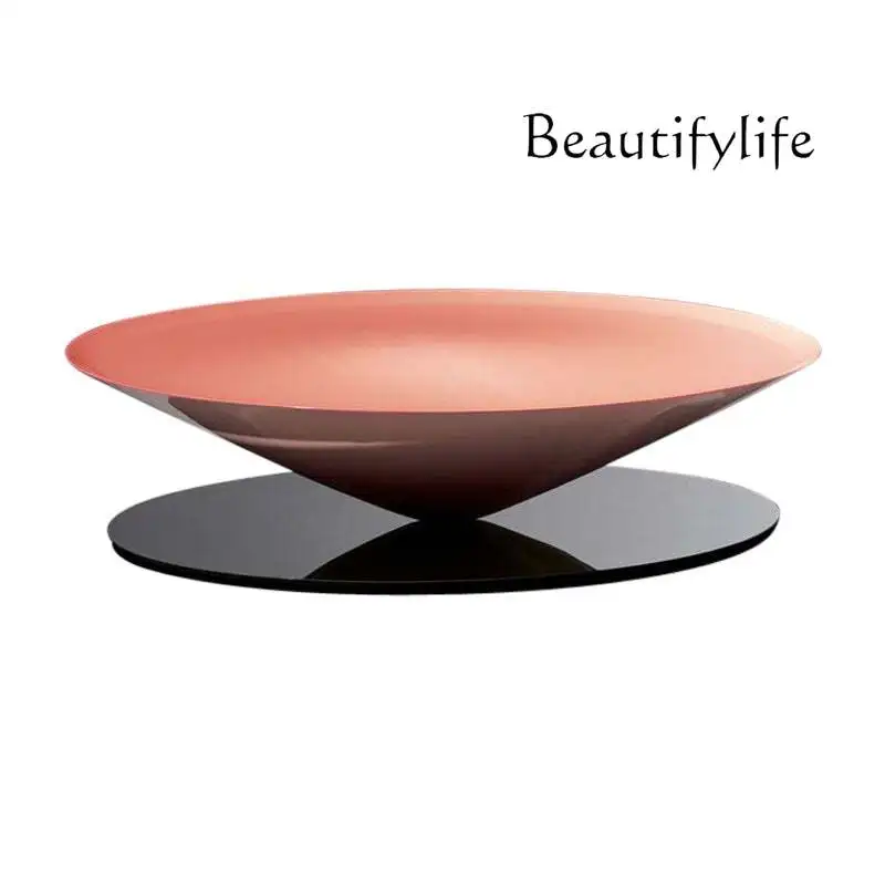 Designer Cone Reflection Mirror-Surface Tea Table Light Luxury Living Room Bar Coffee Table