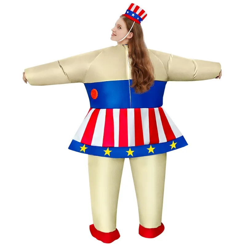 Independence Day Inflatable Cosplay Costume Adult Street Fantasy Stage Performance Festival Carnival Party Suit for Men Women