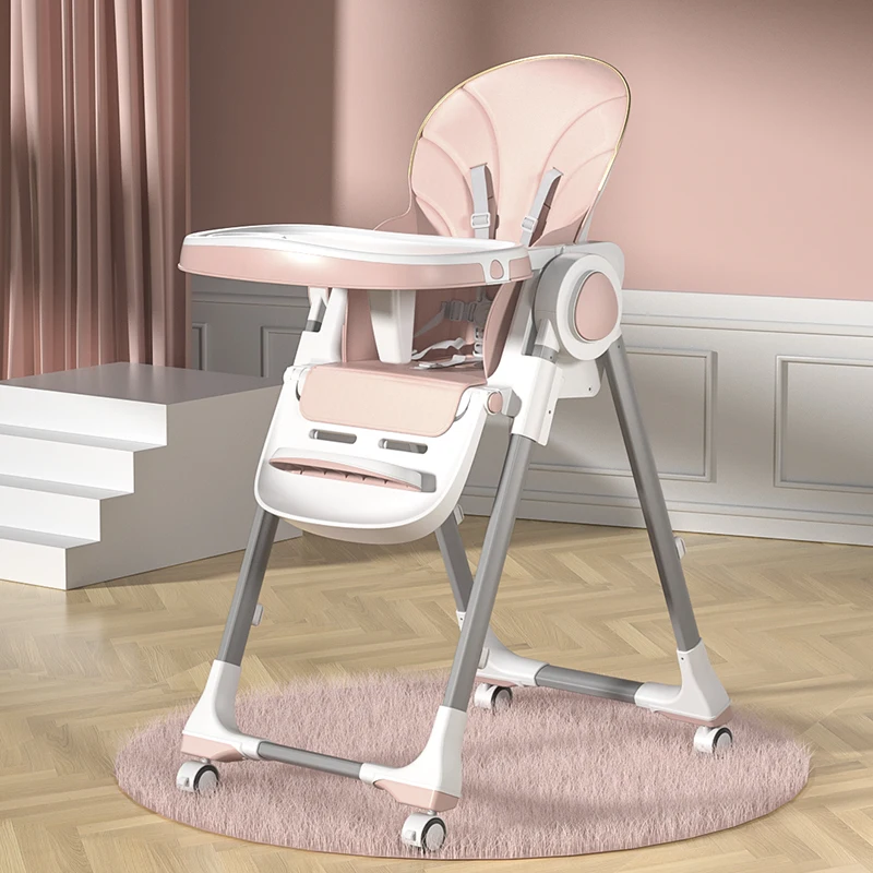 OEM foldable kids chair folding infant Baby High Chairs Feeding Highchair Adjustable Dining for Children eating