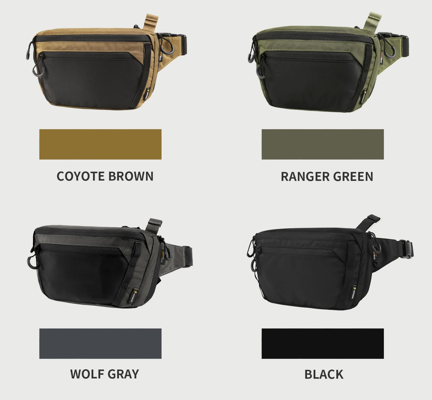 VOTAGOO Taktische Verdeckte Tragetasche Gürteltasche Handfeuerwaffen-Tasche CCW Hüfttasche aus Cordura 500D Nylon für Taktische Ausrüstung – Detail 6