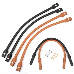 2pcs 45cm Bag Handles Strap Replacement PU Leather Shoulder Bag Straps Belt for DIY Women Handbag Purse Accessories Black Tan