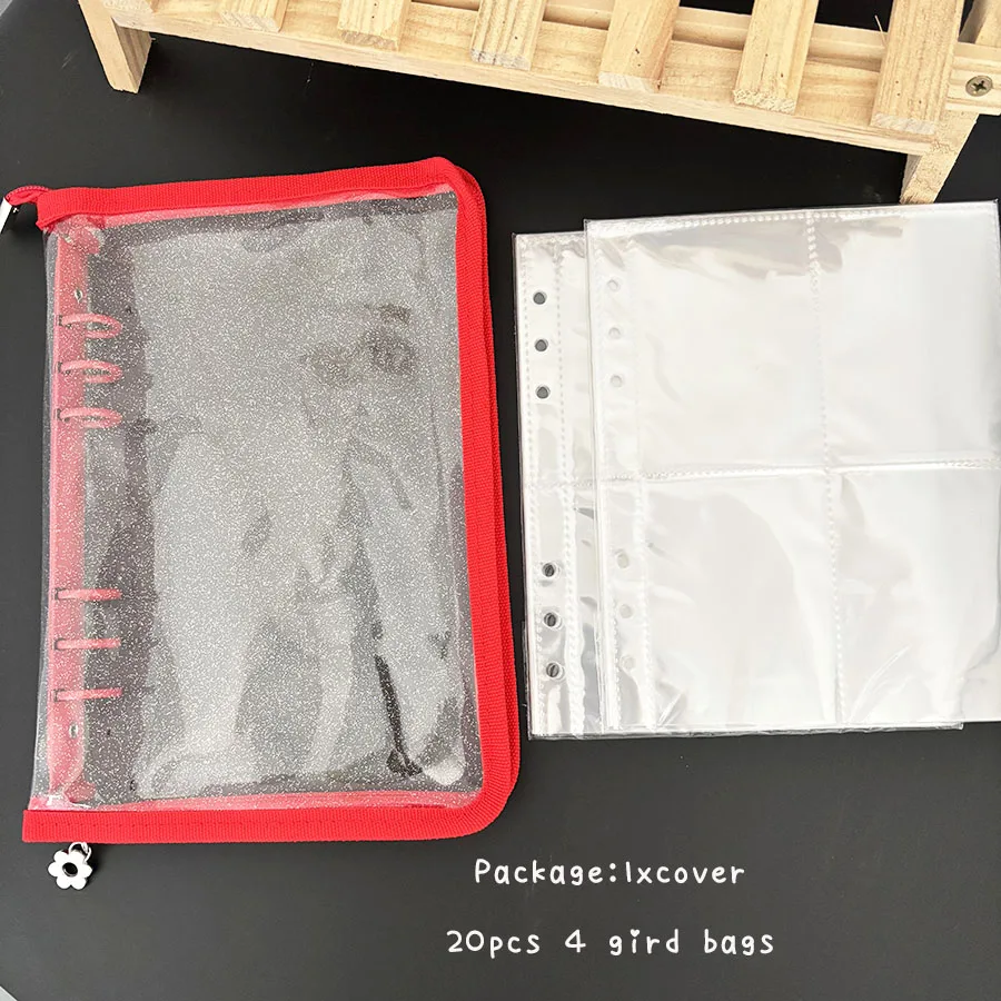 SKYSONIC A5 Loseblatt-Aufbewahrung, transparente Kartenalbumseiten, Reißverschlusstaschen zum Organisieren von Dokumenten und Fotos – Detail 25