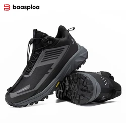 Baasploa novos homens caminhadas sapatos ao ar livre à prova dwaterproof água resistente não deslizamento tênis masculino casual leve de pelúcia quente sapatos caminhada