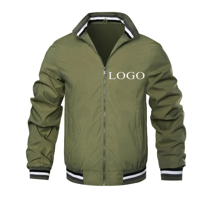 Your Own Design Brand Logo/Picture Personalized Custom Anywhere Men Women DIY Fashionable stand collar jacket Fashion New jacket