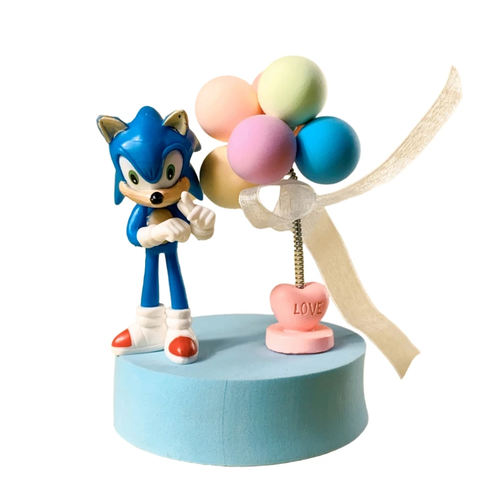 6pcs Set 10cm Cute Sonic PVC Character Toy  Hedgehog Shadow  Tail Figure Model Dolls Children Animal Toy Birthday Gift