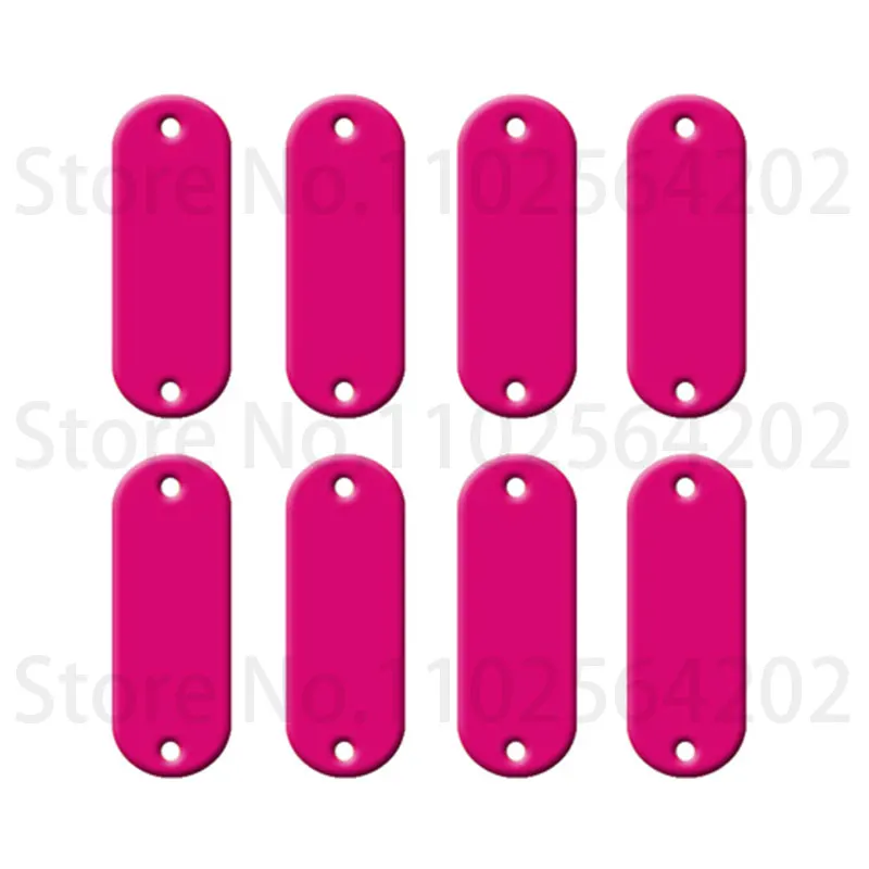 GEKTIMER 100 Pieces Aluminum Identification Tags Keychain 5