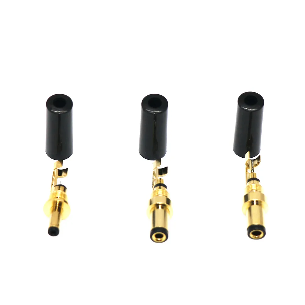 2pcs Gold plated DIY DC Power Plug 3.5*1.35 4.0*1.7 5.5*2.1 5.5*2.5MM Wielded Male Jack Connector For Wielding Liner Power Cable