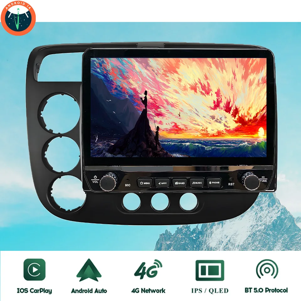2Din Android 14 Autoradio Multimedia PC Tablet para Honda Civic 2000 - 2006 GPS DVD Video reproductor de música sistemas inteligentes para coche