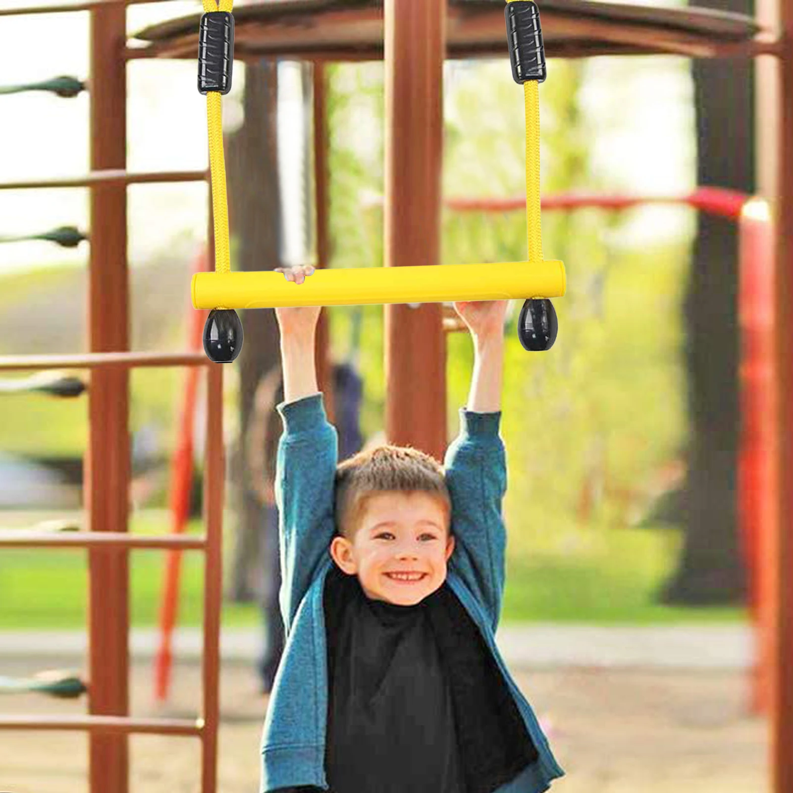 Monkey Bars For Kids Safe And Durable Colorful Rings Easy Attachment To Most Home For All Occasions