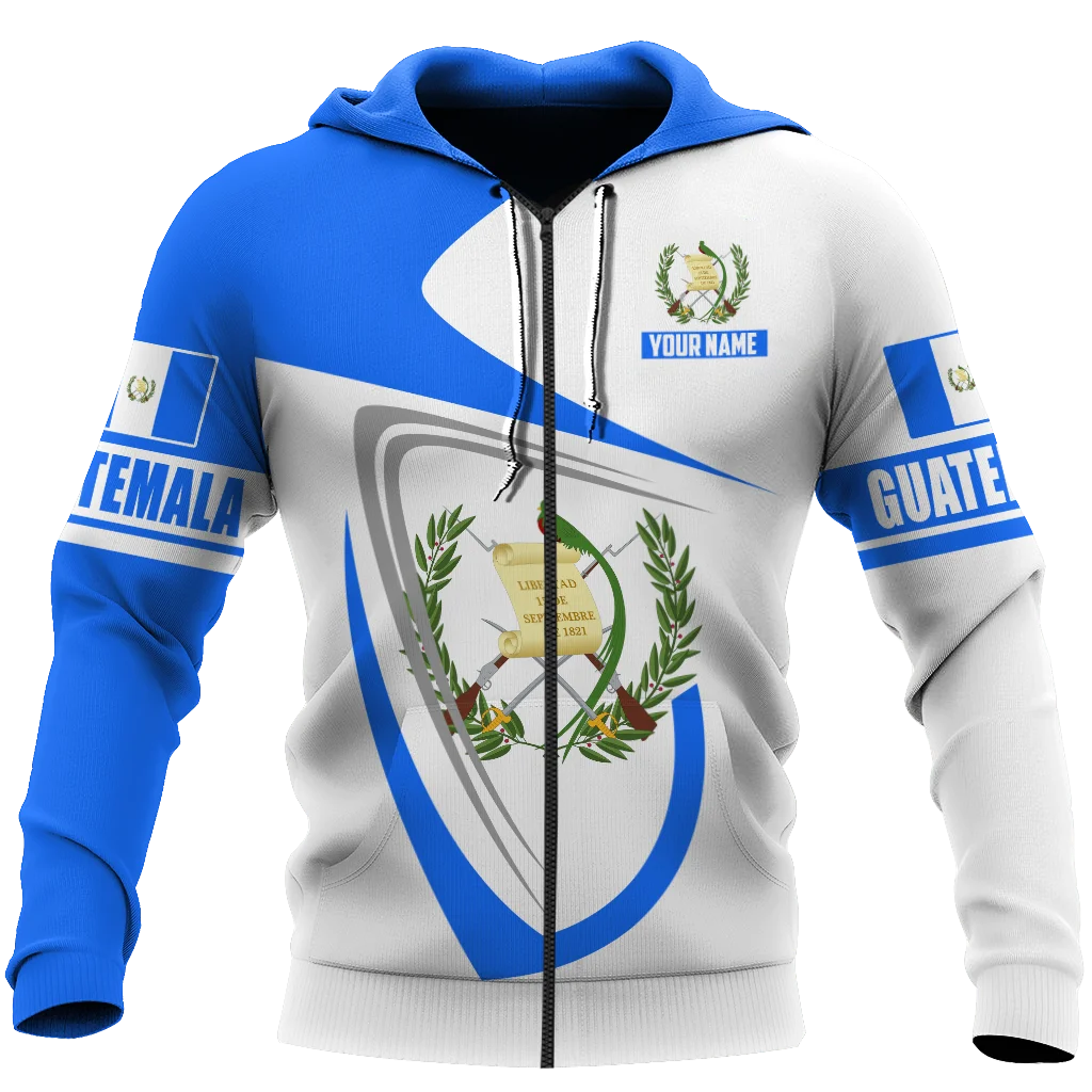 PLstar Cosmos 3DPrinted Newest Guatemala Flag Custom Name Unique Funny Hrajuku Streetwear Unisex Casual Hoodies/Zip/Sweatshirt 1