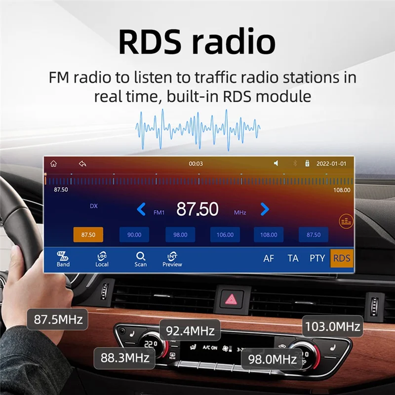 

1 Din 6.86 Inch Car Radio Wireless Carplay Android Auto Multimedia Player Universal MP5 Player Mirror Link IPS Screen-N33R
