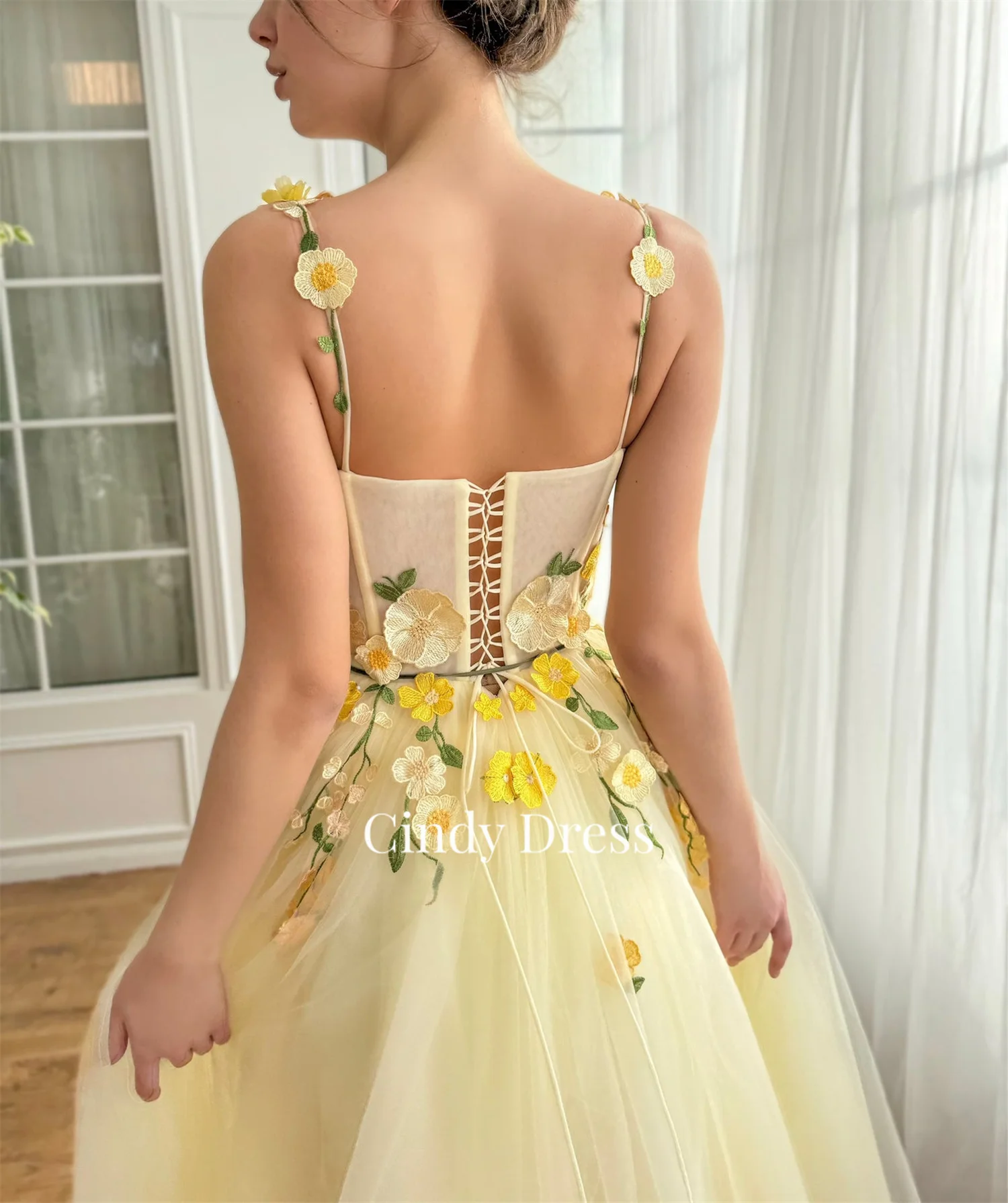 Cindy Corset Hand Embroidery Sweetheart 3D Flowers New in Dresses With Long Sleeves Wedding Dress Women Elegant Party Ball Gowns