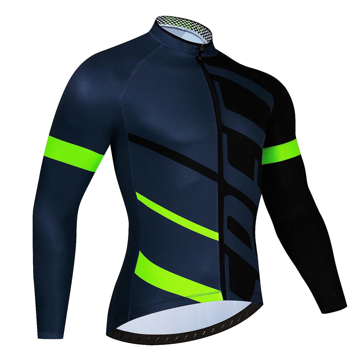 Fluoreszierende Gelbe Männer Herbst Fahrrad Kleidung Straße Racing Kleidung Atmungsaktive Frühling Bike Shirt Langarm Radfahren Jersey – Detail 17