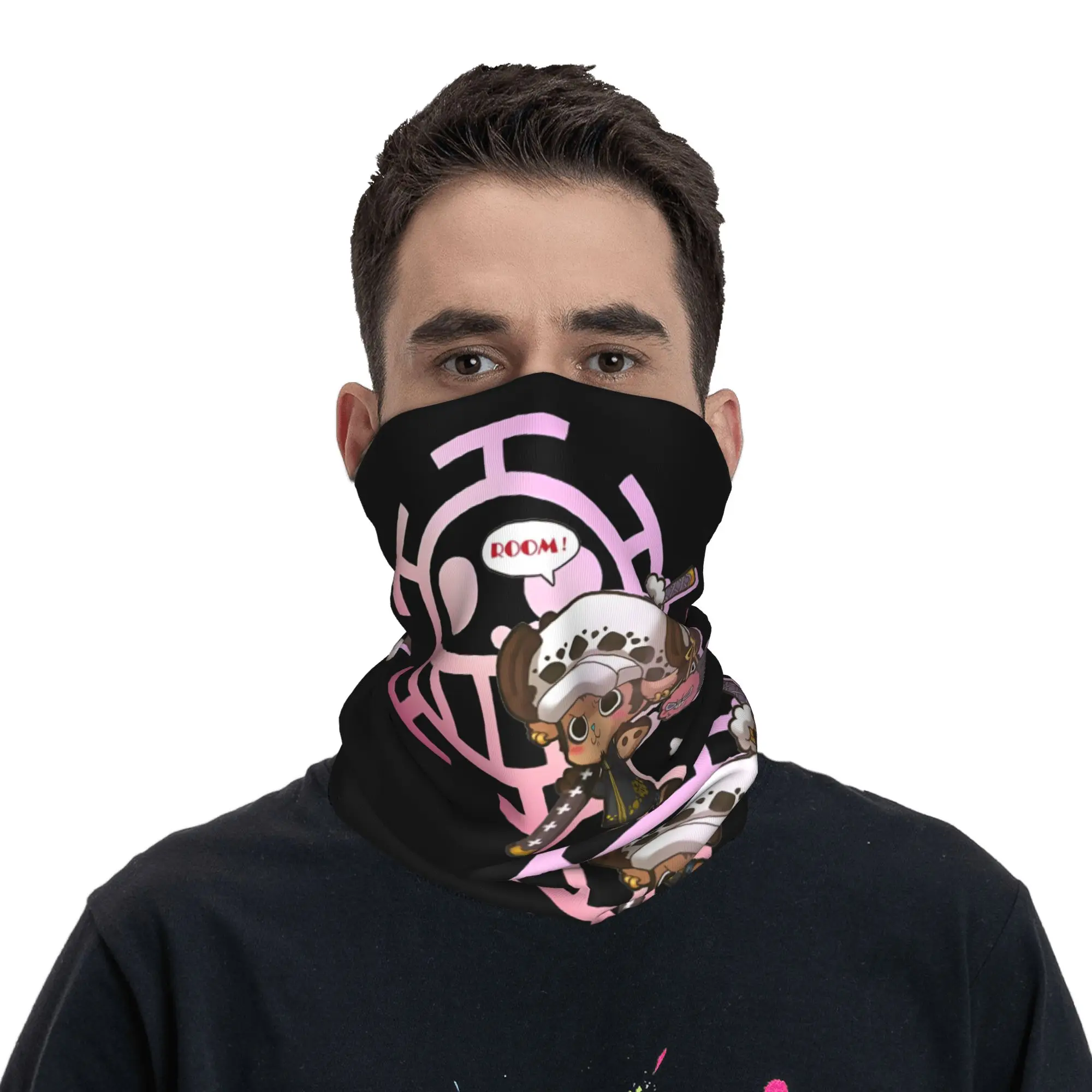 Custom Chopper Janpan Anime Bandana Winter Neck Warmer Women Windproof Wrap Face Scarf for Hiking  Gaiter Headband