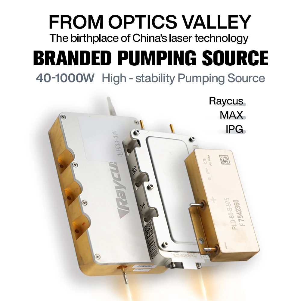 مصدر ليزر مستعمل مصدر مضخة ليزر 1000 واط ليزر ديود كامل الطاقة Raycus MAX جهاز تحويل كهروضوئي 0.5 متر ألياف بصرية