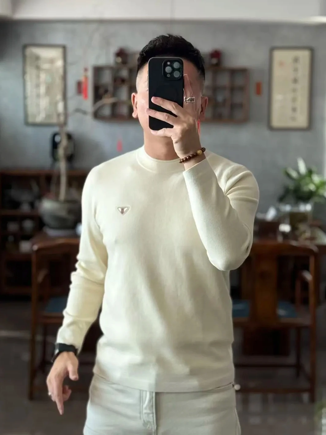 

Мужской вязаный свитер: модный, высококачественный, осенне-зимний, новинка, универсальный, повседневный, средней плотности, с длинным рукавом