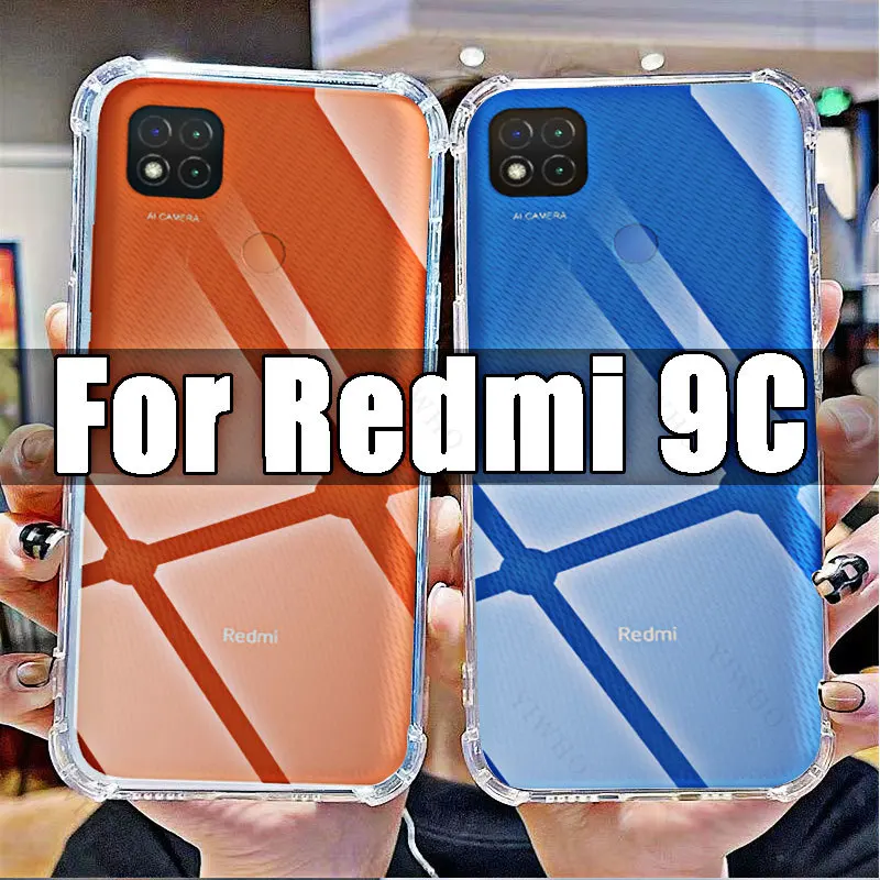 Мягкий Силиконовый противоударный Прозрачный чехол для Xiaomi Redmi 9C TPU HD, Прозрачный чехол для Redmi 9C 6,53 дюйма M2006C3MG, защита от царапин