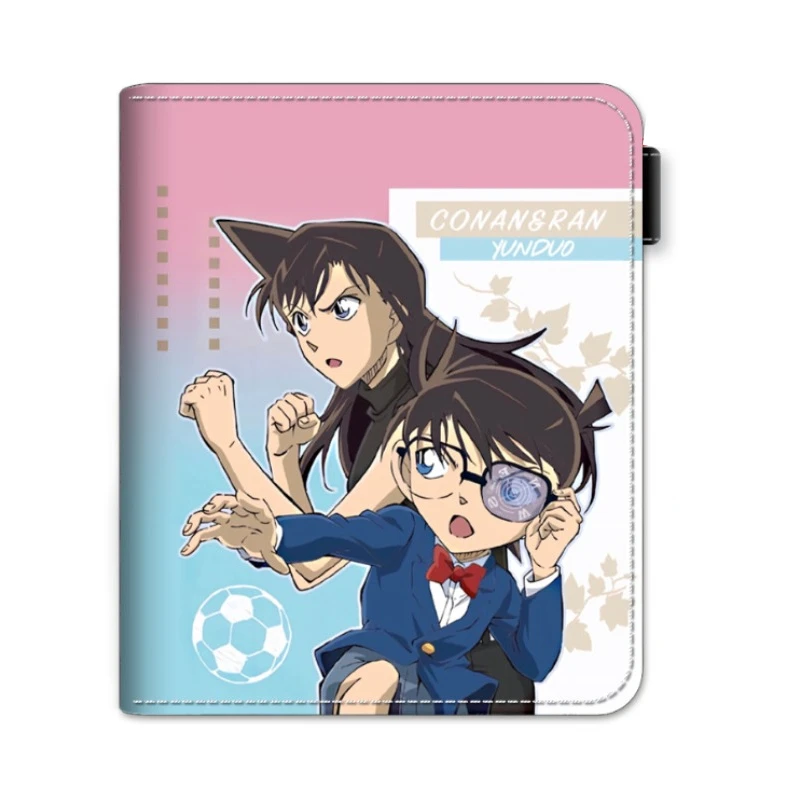 Detective Conan Wallets for Women Anime Figure Conan Edogawa Mouri Ran Kuroba Kaito Cosplay Coin Purse Kids ID Card Money Clip
