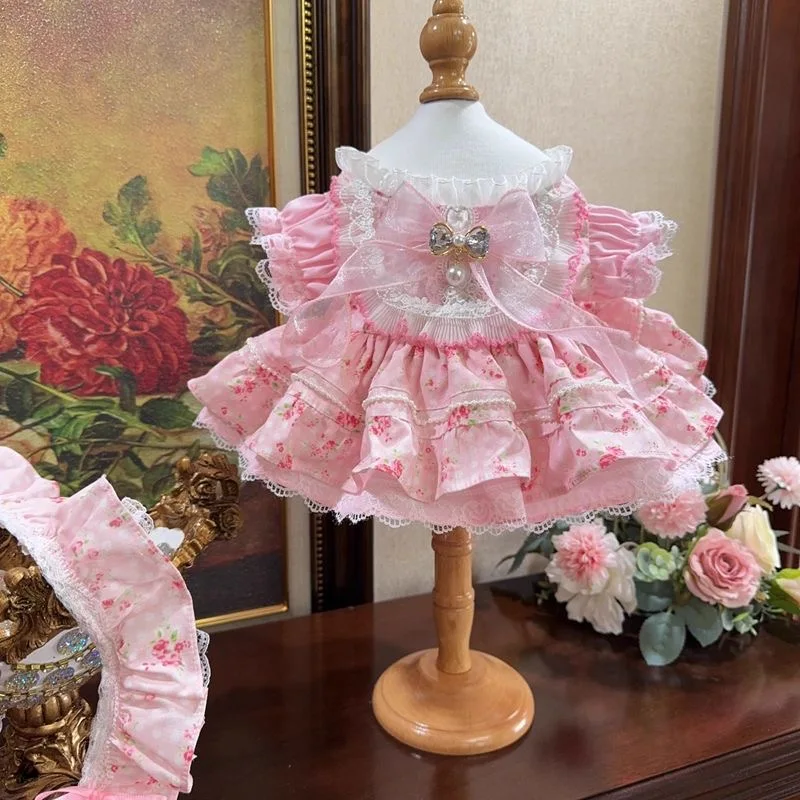 

Розово-сладкое стильное платье 15 см, 20 см, 40 см, хлопковая кукольная одежда