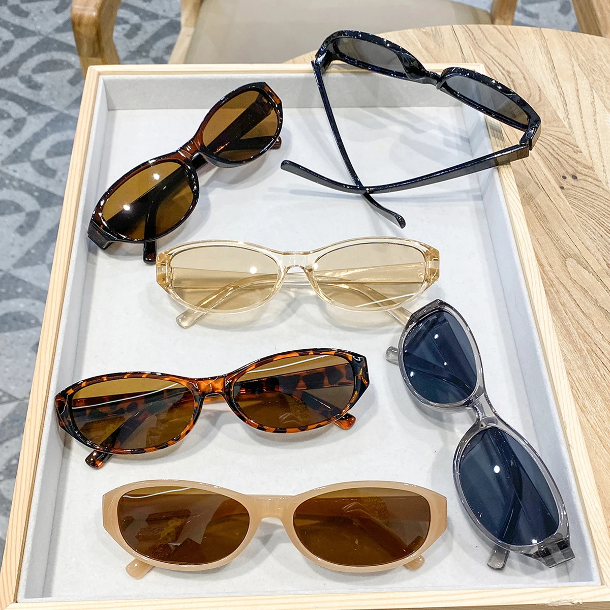 6Pcs Women's Plastic Oval Frames, Stylish and Trendy, Cute and Playful, Casual and Versatile, Fashionable Glasses Suitable for Daily Commuting, College, and Parties