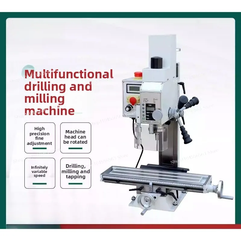VM18L Digital Variable Speed Small Drilling & Milling Machine - 90° Left/Right Tiltable Spindle Box