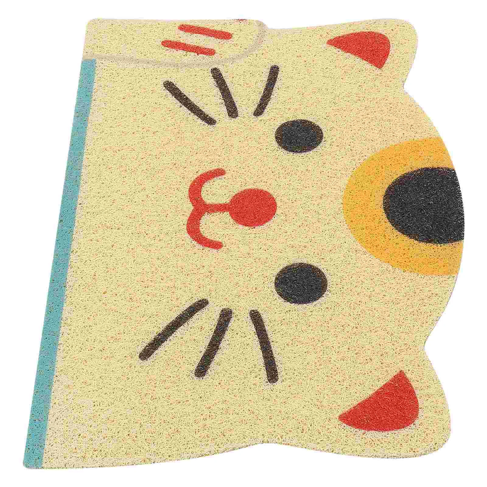 Cat Litter Box Mat Cartoon Cat Litter Mat Non-slip Litter Box Mat Litter Mat for Cats